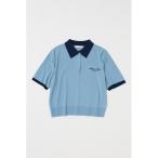 ニット セーター HALF SLEEVE KNIT ポロ �