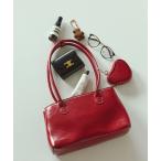 ハンドバッグ ハートチャームポーチ付きロングハンドバッグ