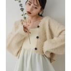 ショッピングショート カーディガン シャギーショートニットカーディガン レディース