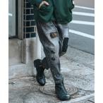 「CAMBIO」 ダメージ加工デニムパンツ L ブラック メンズ