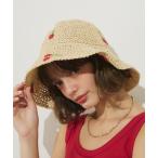 「Unitage」 ストローハット FREE ホワイト レディース