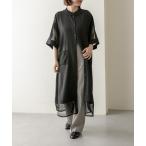 ショッピングミモレ丈 「ear PAPILLONNER」 「sum1 style」半袖ワンピース FREE ブラック レディース