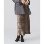 スカート プリーツ ベロア タイト スカート