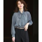 ブラウス シャツ 「見上愛さん着用/洗える」シアービエラ ボウタイ ブラウス レディース