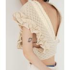 ショッピングジレ ベスト ジレ Braids＆Frill Top レディース