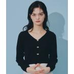 カーディガン バタフライホックニットカーディガン レディース