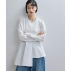 tシャツ 「WEB限定」・「オケージョン」フリルペプラムロングスリーブカットソー レディース