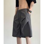 パンツ タックデザインハーフパンツ メンズ レディース