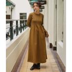 ワンピース ヘンリーネックデザインニットワンピース