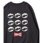 ショッピングポーション トレーナー スウェット 「PRINGLES / プリングルズ」フロントサガラ刺繍グラフィックプリント スウェットトレーナー レディース メンズ