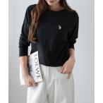 tシャツ POLOワンポイント刺繍ロングＴシャツ レディース