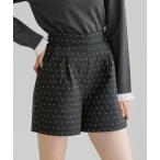 パンツ ドットキルティングショートパンツ レディース