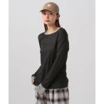 tシャツ 「切り替えカラーがアクセント」フェイクレイヤードロンT レディース
