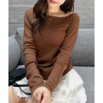 tシャツ 「Eclat one」バイカラー ワンショル サイド シャーリング ニット レディース