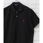 [U.S. POLO ASSN.] рубашка-поло с коротким рукавом X-LARGE черный мужской 