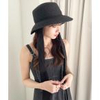 「Heather」 ストローハット ONE SIZE ブラック レディース