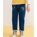 パンツ 「お揃い」はたらくくるま恐竜プリントデニムニットパンツ(80~130cm) キッズ 子供服 男の子