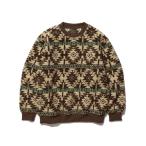 トレーナー スウェット ボア ジャカード クルーネック メンズ
