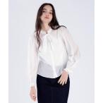ブラウス シャツ ローンリボンブラウス レディース