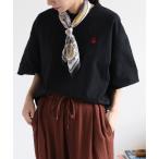 tシャツ ワンポイントクマ刺繍ドロップ半