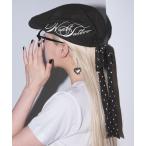 ショッピングハンチング 帽子 ベレー帽 「Heart Tattoo」スカーフ付きロゴハンチングハット レディース