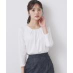 t рубашка [S-3L размер ] tuck biju- tops [ стиральная машина мытье возможно ] женский 