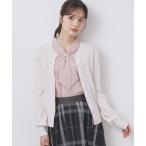 カーディガン 「美人百花掲載」ビジュークルーネックカーディガン「洗濯機洗い可/UVケア/接触冷感/抗ピル」 レディース