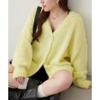 ショッピングアンドミー カーディガン カラバリ豊富！6色展開シャギーVネックカーディガン レディース