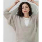 ニット セーター クリアシャギーVネックニット「洗える」 レディース