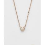 ネックレス 「WEB限定」K10ダイヤモンドネックレス（0.03ct／ピンクゴールド） レディース