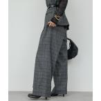 ショッピングワイドパンツ パンツ タックワイドストレートパンツ レディース