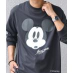ショッピングミッキー tシャツ SHIPS any: /ミッキーマウス/ サイン ＆ ポージング Tシャツ (ロンT) メンズ
