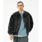 ショッピングブルゾン ブルゾン アウター ワイドフィット フェイクファー バーシティ ジャケット メンズ レディース