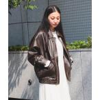 ブルゾン アウター フェイクレザー フライト ジャケット レディース