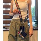 ショッピングスマホ ストラップ クロシェ編み ポーチ付き スマホストラップ マルチストラップ