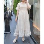 ワンピース シアチェックシャーリングワンピース
