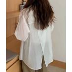 ブラウス シャツ バックオープンシ