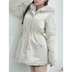 コート アウター フェイクファーフードコート レディース