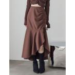 スカート サイドギャザーマーメイドスカート