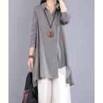 ブラウス シャツ イレギュラーヘム