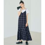 ワンピース チェックキャミワンピース