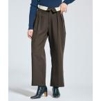 パンツ ウエストデザインワイドパンツ レディース