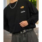 tシャツ 「GROOVY STORE」ヘビーウエイト 刺繍＆プリントワイドロングスリーブT メンズ レディース