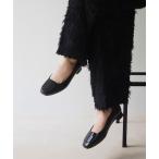 パンプス 晴雨兼用スクエアプレートモチーフパンプス