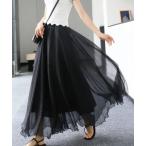 スカート 楊柳フレアスカート