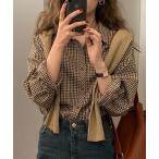 ブラウス シャツ 9分袖ガングラブチ