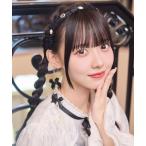 カチューシャ 「WEB限定カラーあり」チェーンリボンレースフリルカチューシャ