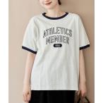 tシャツ フロッキーロゴプリントリンガーTシャツ レディース