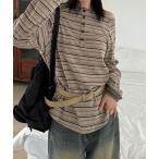 tシャツ ボーダー ルーズ オフショルダー ロンT トップス レディース メンズ