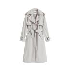 トレンチコート コート プリーツバックトレンチコート レディース